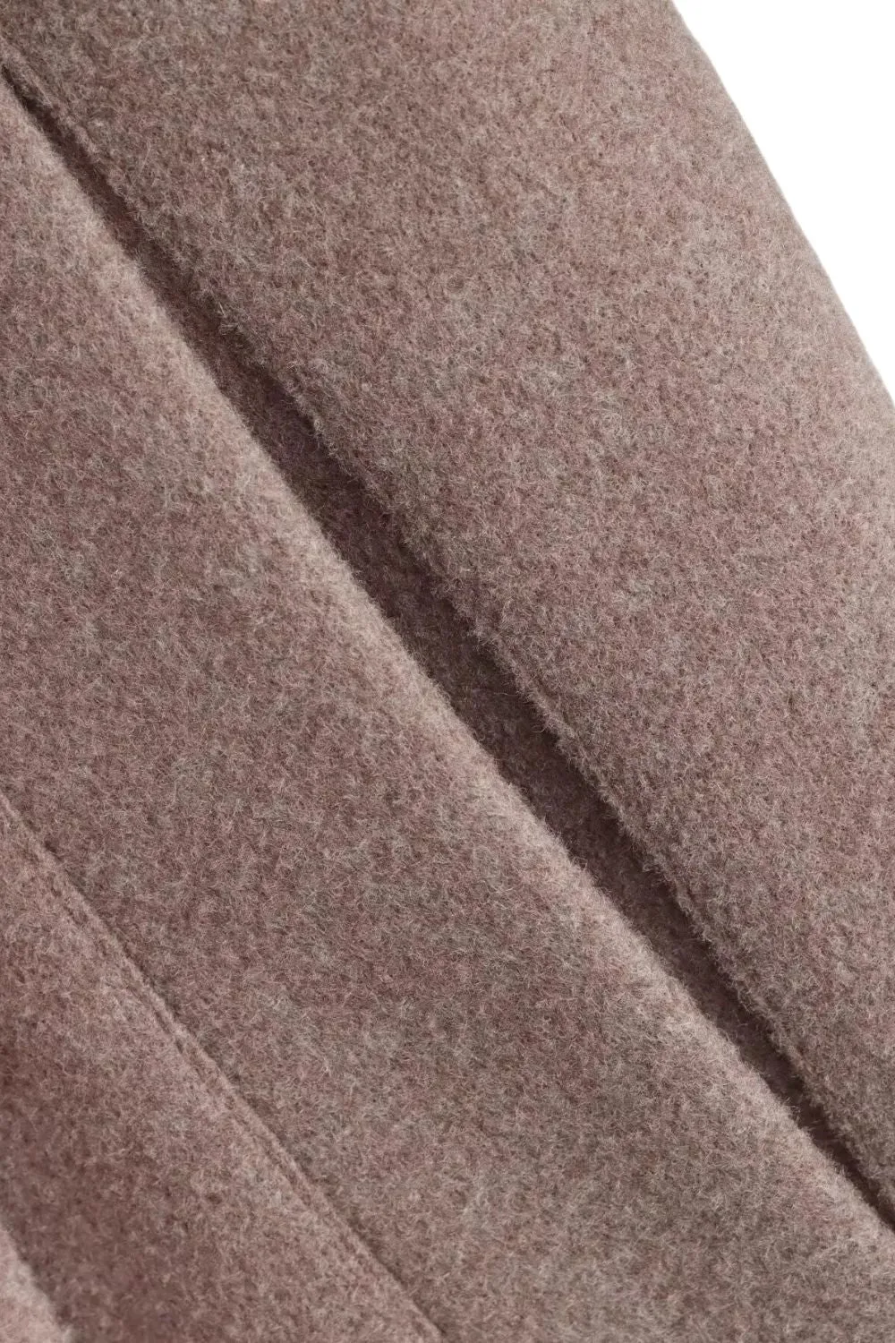 ' Daina' Buttoned Long-Sleeve Coat with Attached Scarf