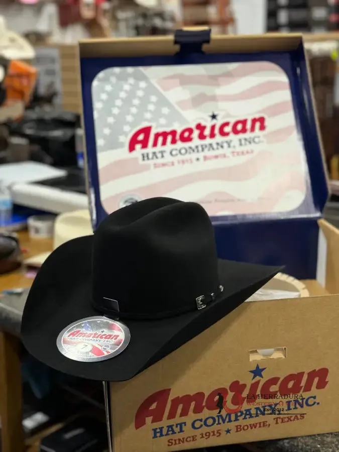 100X American Felt Hat Black