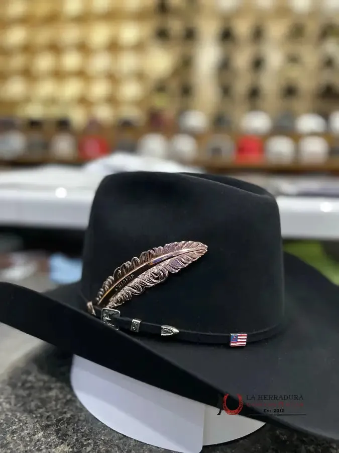 100X American Felt Hat Black