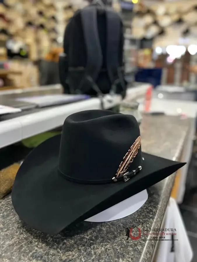 100X American Felt Hat Black