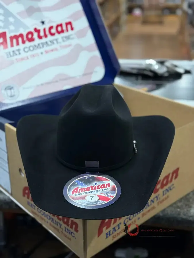 100X American Felt Hat Black