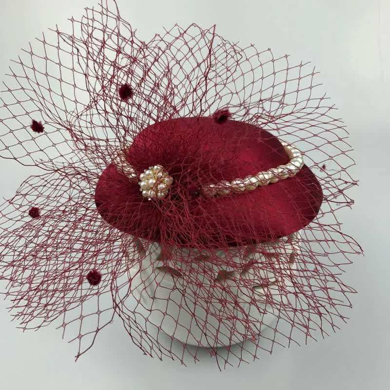 Baby Faux Pearl Elegant Retro Hat