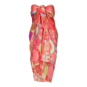 Bright Beach Wrap Embroidered Cotton Sarong
