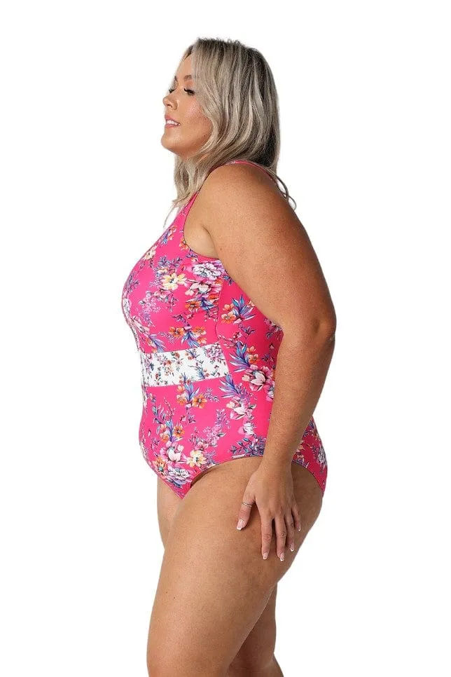 Castaway High Neck Sleeveless Zip Up One Piece