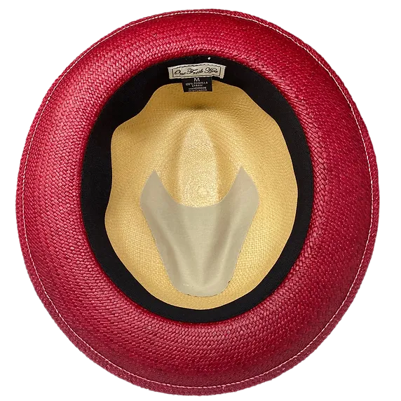 Cole Caulfield Panama Hat in Natural/Red by One Fresh Hat