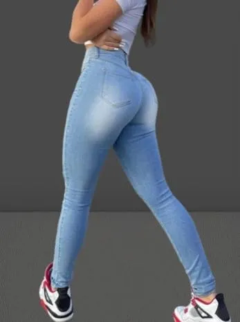 Cropped Skinny Fit Ripped Jeans for Women, Black, Light Grey, Light Wash, 4(S)-12(XL), High Stretch Denim Blend