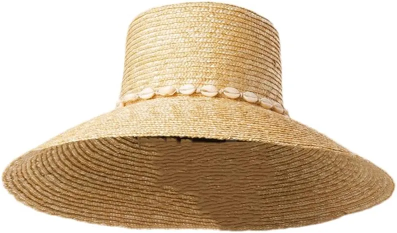 DBFBDTU Wide Brim Beach Hats with Neck Tie for Women Large Hats Summer Big Brim Straw Hats