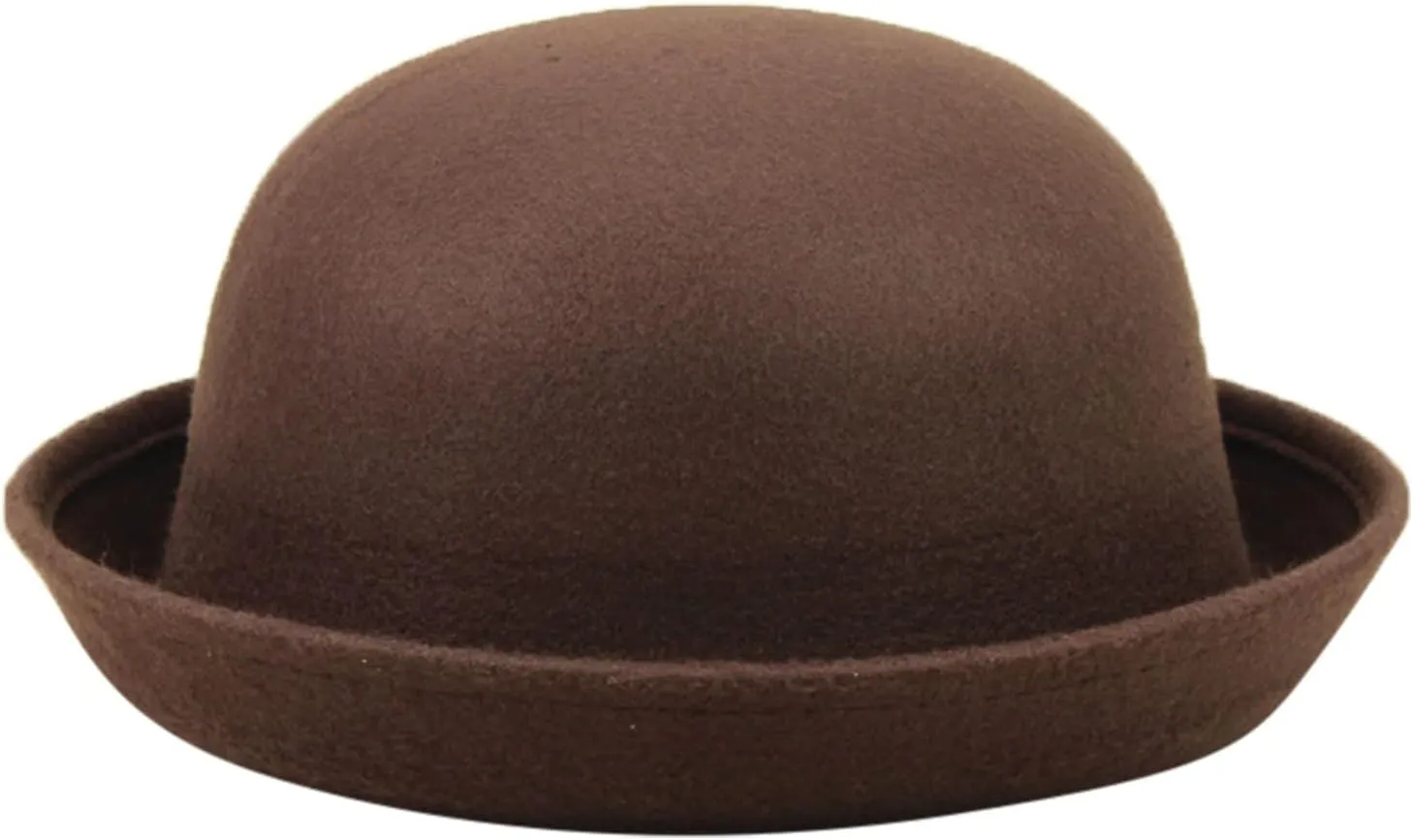 Elegant Adults Solid Hat Roll Up Brim Panama Bowler Hat Bucket Hat Mens Womens Classic Wool Round Men's Sun Hat