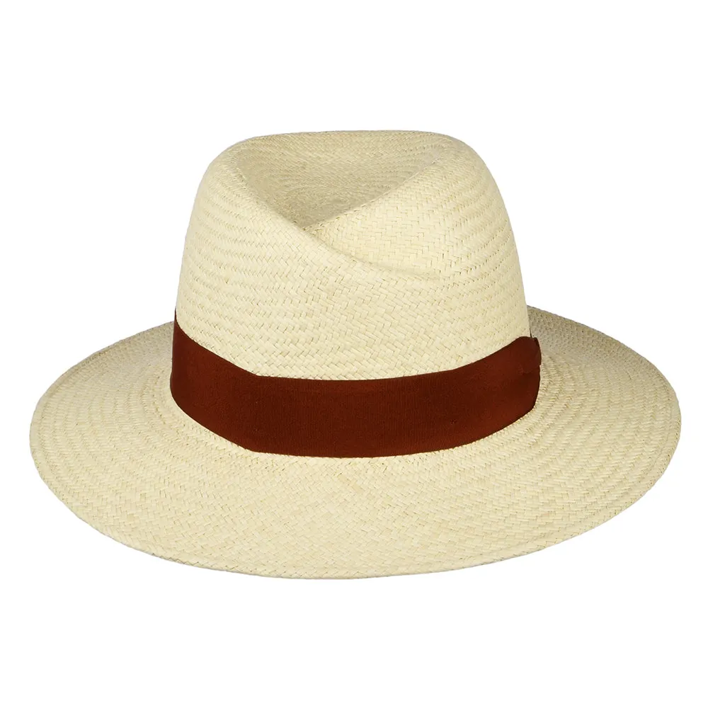 Failsworth Hats Florence Panama Fedora Hat - Natural-Rust