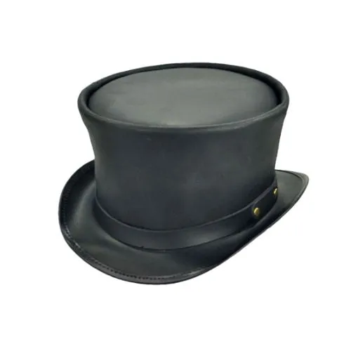 Fashion Leather Top Hat
