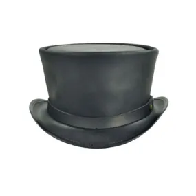 Fashion Leather Top Hat