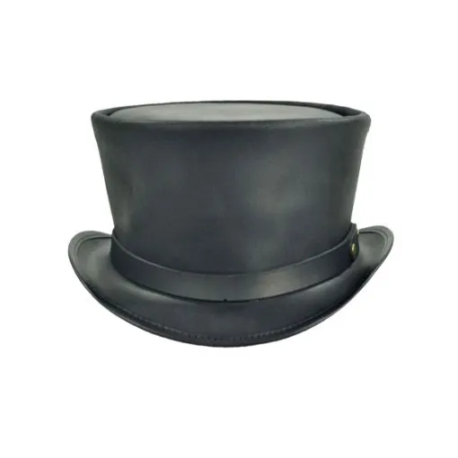 Fashion Leather Top Hat