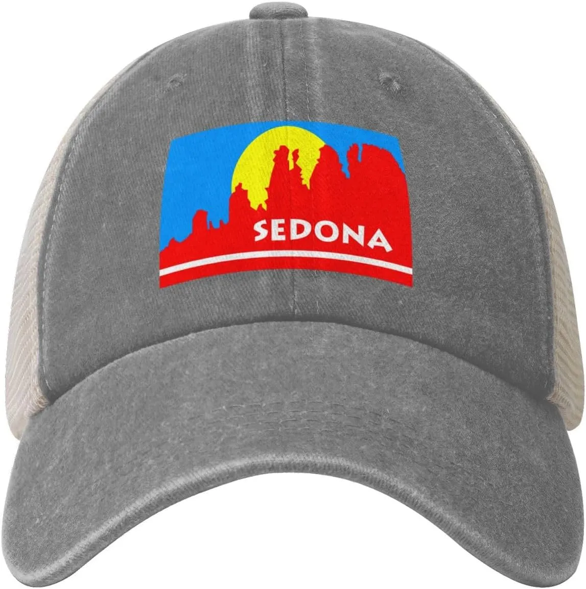 Flag of Sedona, Arizona Baseball Cap Women Men Mesh-Back Hat Retro Trucker Hats Sun Hat