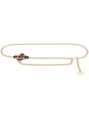 Gem Charm Logo Chain Belt