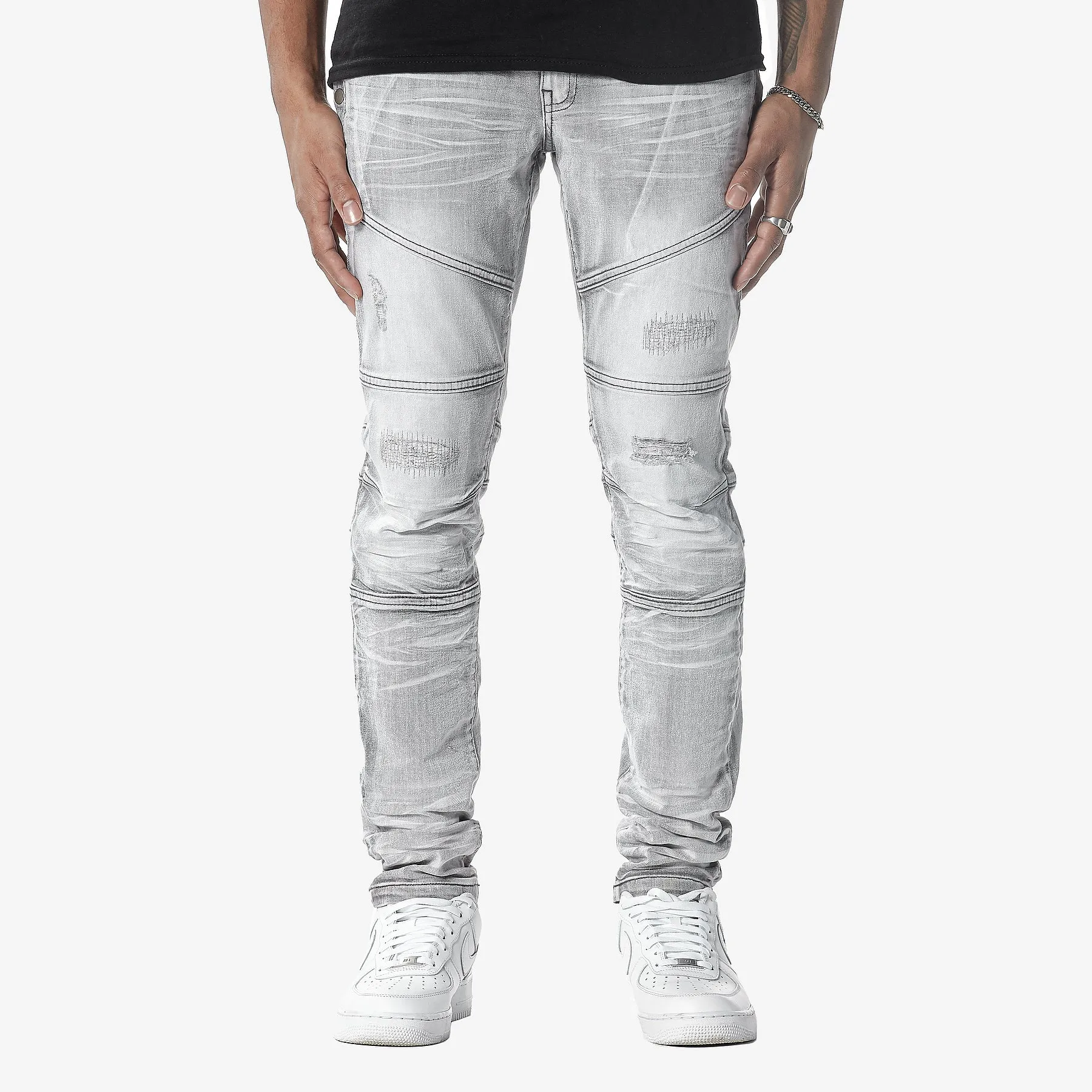 GREY JEANS WITH CELLPHONE POCKETS