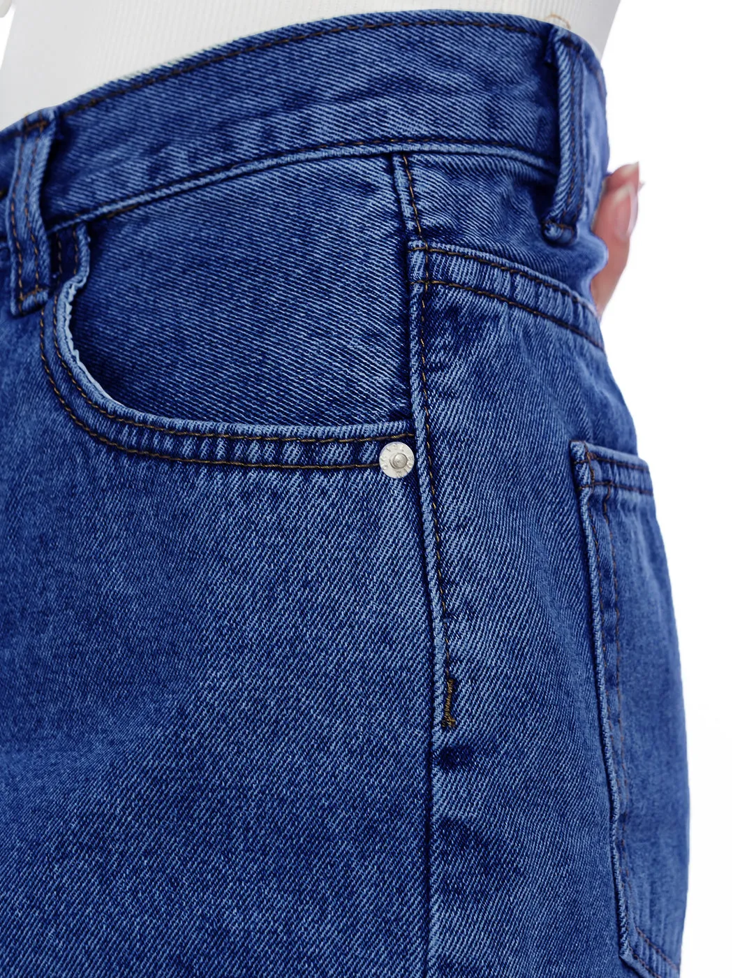 High Waisted Capri Bermuda Denim Shorts