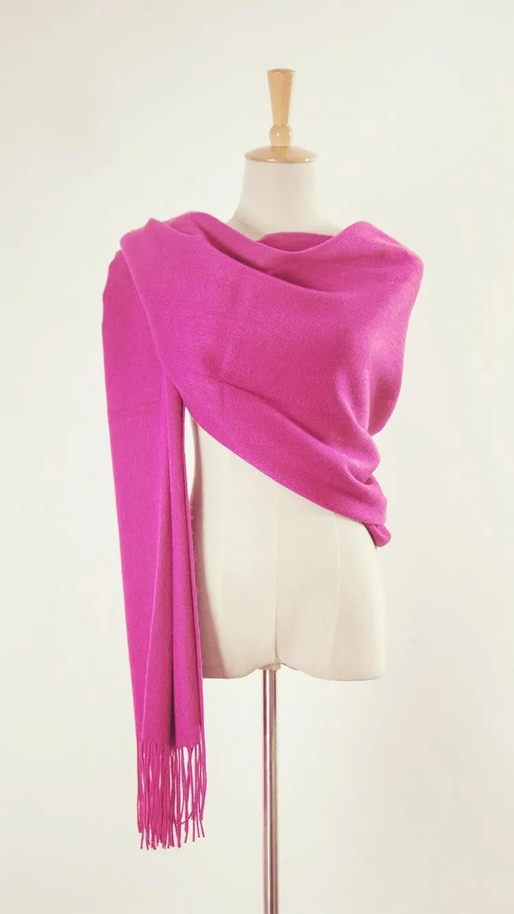 Honeystore Large Fringe Scarf Tassels Infinity Cashmere Wool Shawl Pashmina Wrap
