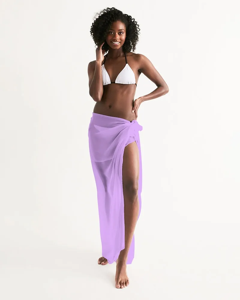 Lavender Swimsuit Cover Up Women, Purple Lilac Beach Bathing suit Wrap Front Sarong Bikini Sexy Long Skirt Dress Coverup Swimwear