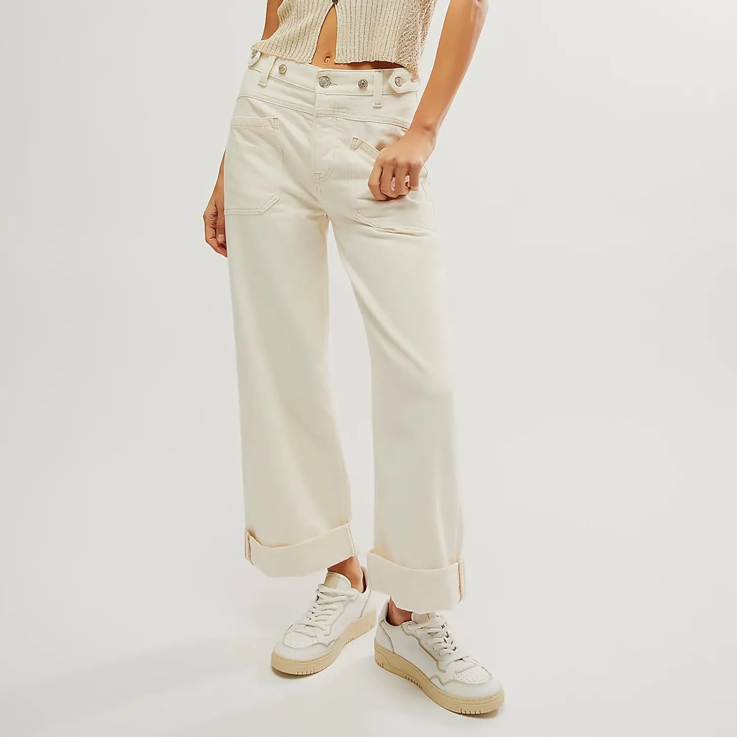 Light Miramar Sweatpants for Women Low Rise Baggy Jeans Loose Fit Boyfriend Straight Wide Leg Stretch Pants