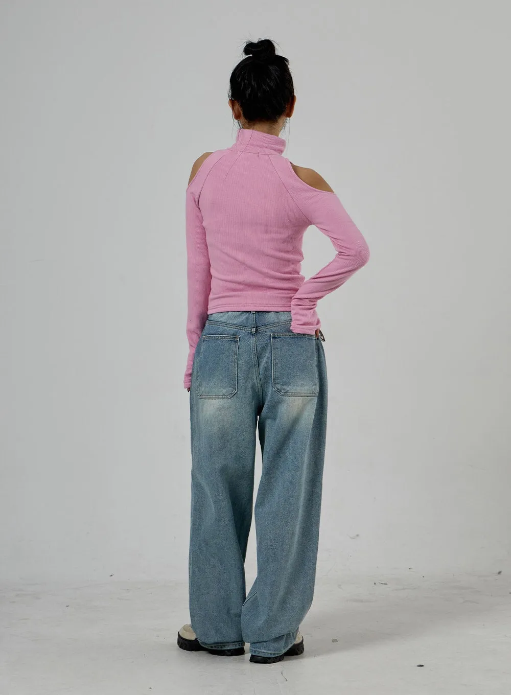 Light Wash Baggy Jeans Unisex CD26
