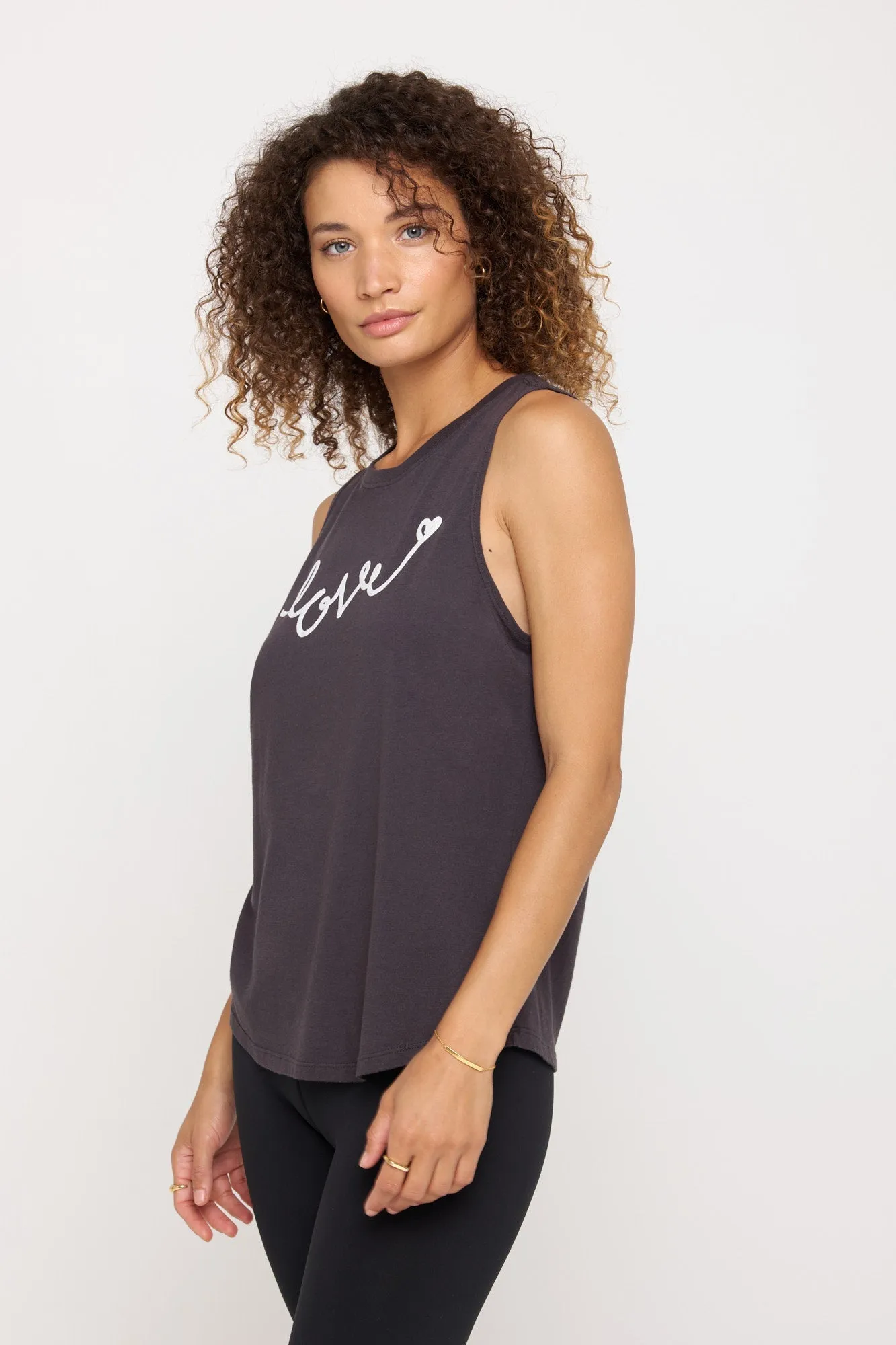 Love Script Jade Muscle Tank