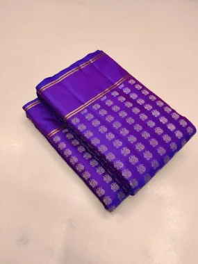 Marvellous Royal Blue Soft Silk Saree With Innovative Blouse Piece