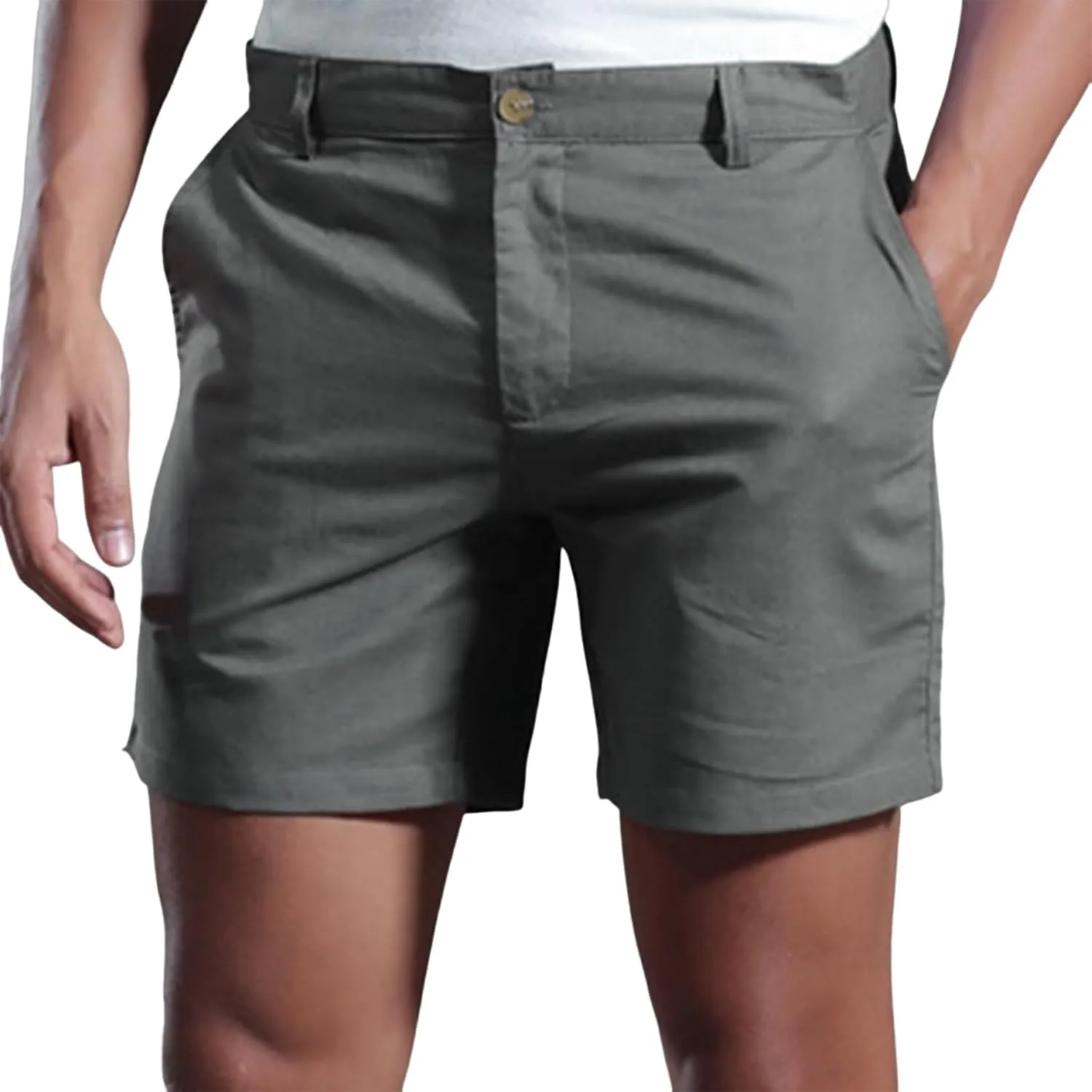 Mens 2024 Summer Casual Shorts Plus Size Stylish Chino Short Pants Casual Sports Running Straight Shorts Beach Work Shorts