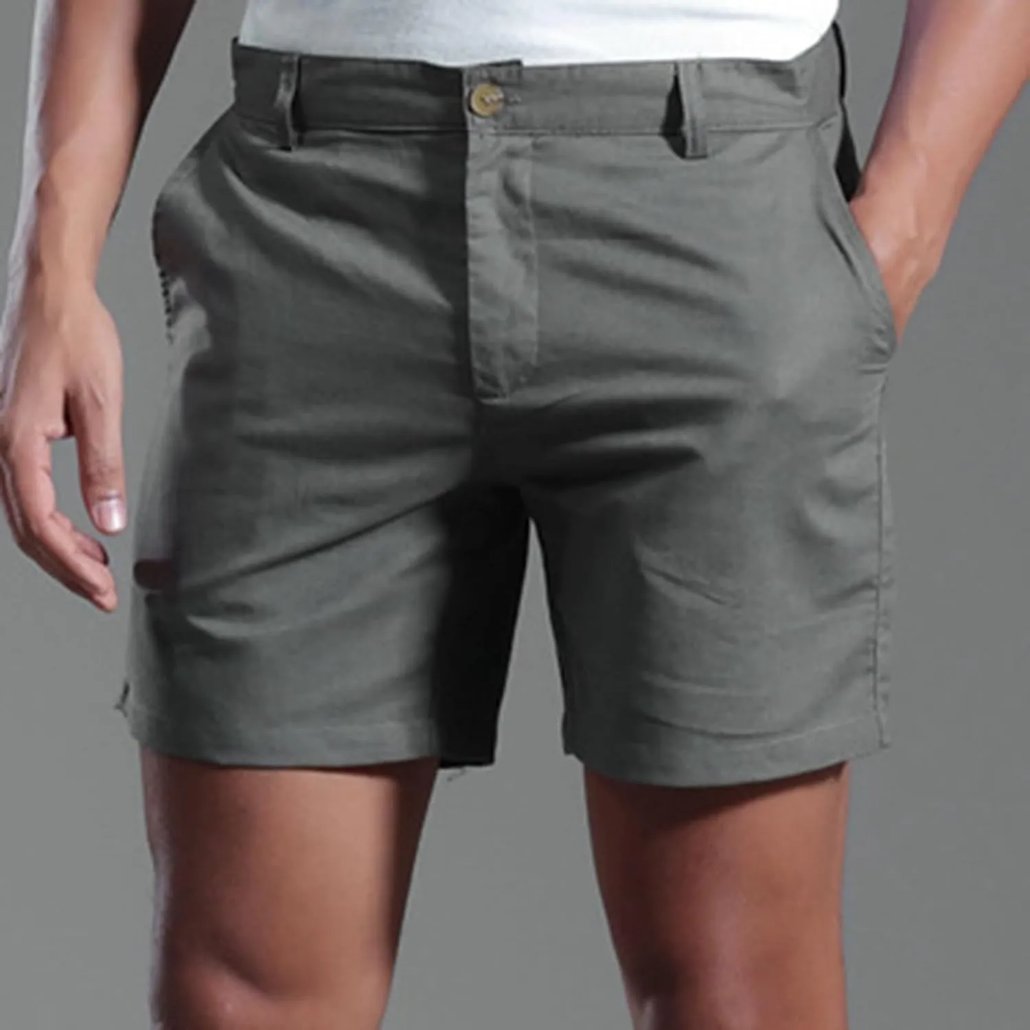 Mens 2024 Summer Casual Shorts Plus Size Stylish Chino Short Pants Casual Sports Running Straight Shorts Beach Work Shorts
