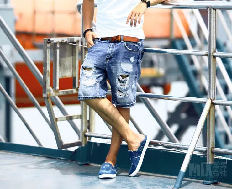 Mens Denim Regular Casual Shorts