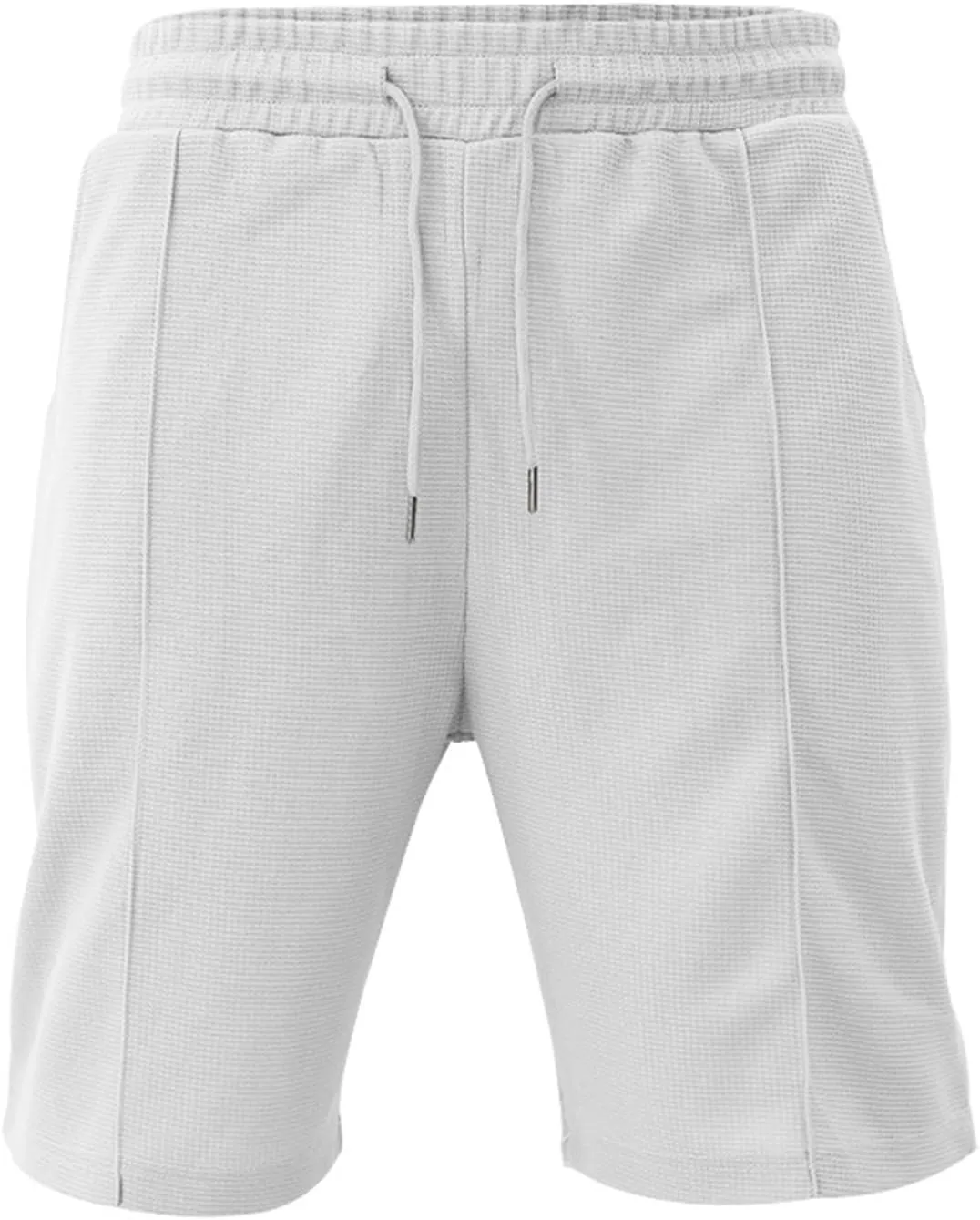 Mens Outdoor Fashion Shorts Waffle Casual Summer Wide Leg Bermuda Shorts with Pockets Elastic Waist Casual Loose Sweat Shorts