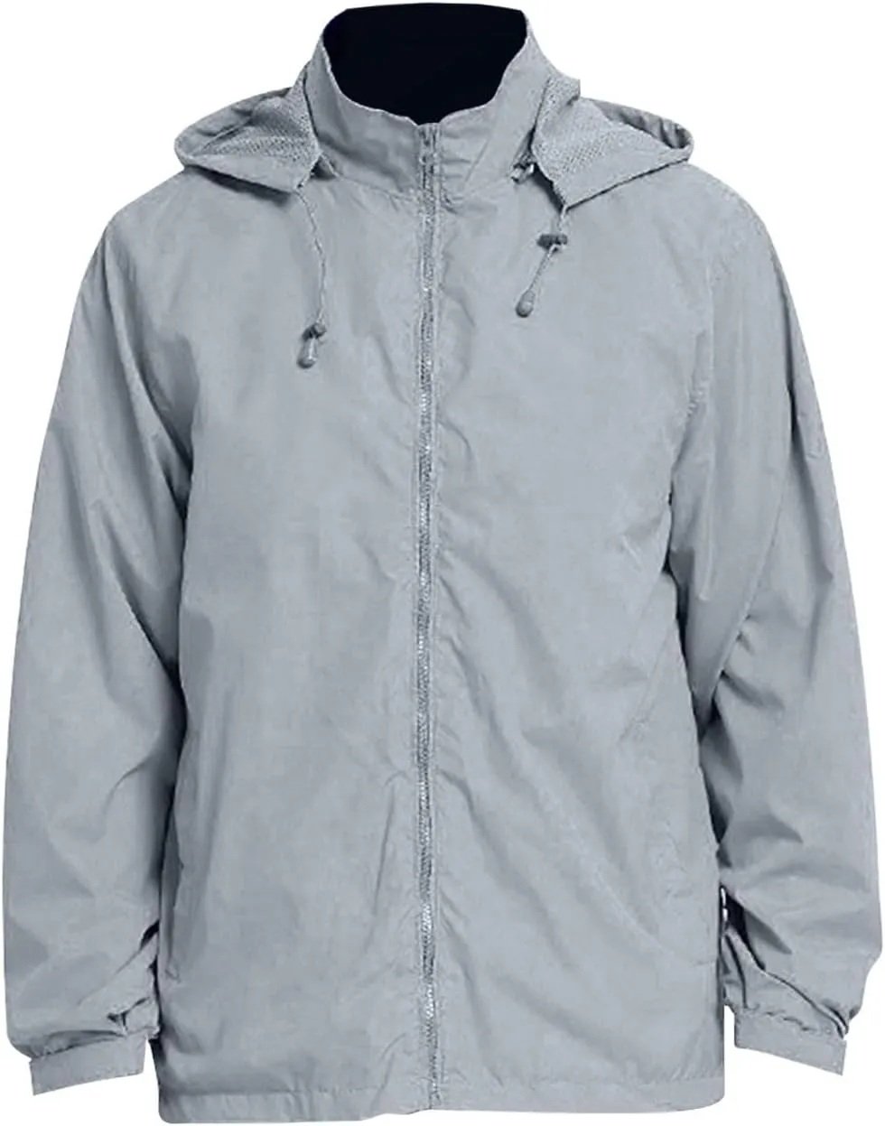 Mens Rain Jacket Mesh Breathable Lightweight Raincoat Waterproof with Removable Hood Windbreaker Travel Hiking Jacket