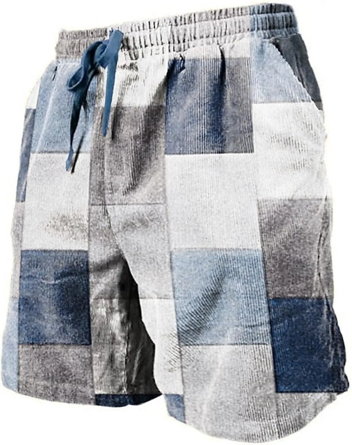 Men's Shorts Casual Loose 3/4 Shorts Drawstring Elastic Waist Baggy Wide Leg Casual Beach Yoga Trousers Shorts Men