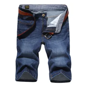 Men's Summer Casual Denim Elastic Slim Shorts