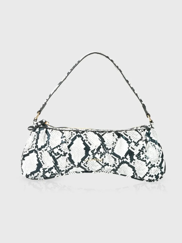 Midnight Mamba White Shoulder Bag