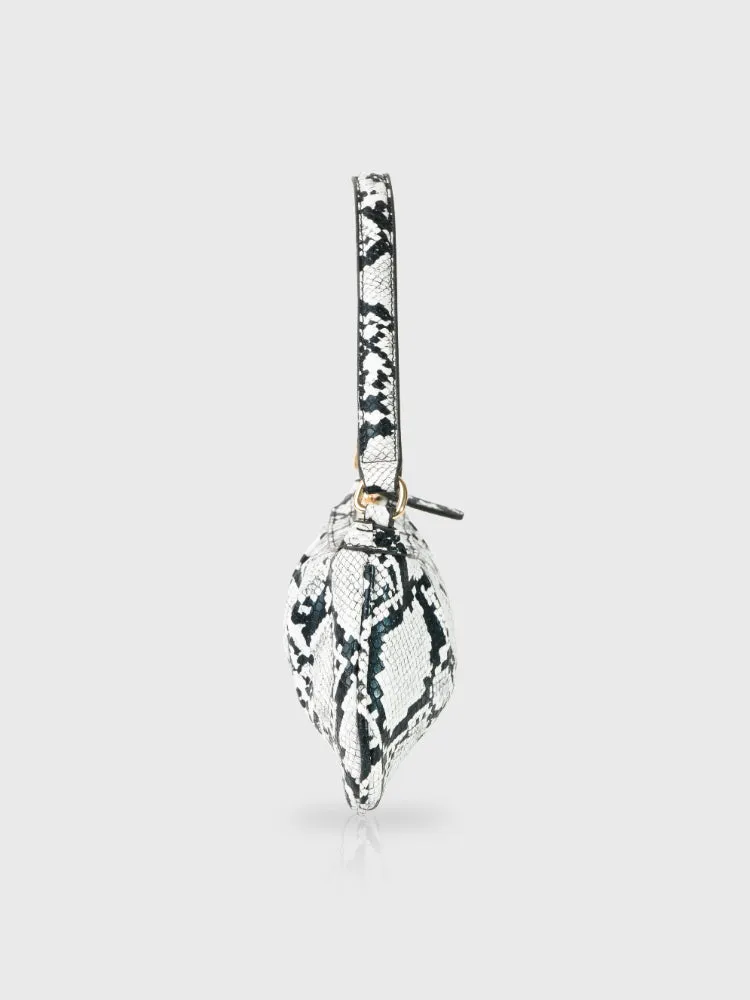 Midnight Mamba White Shoulder Bag