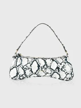 Midnight Mamba White Shoulder Bag