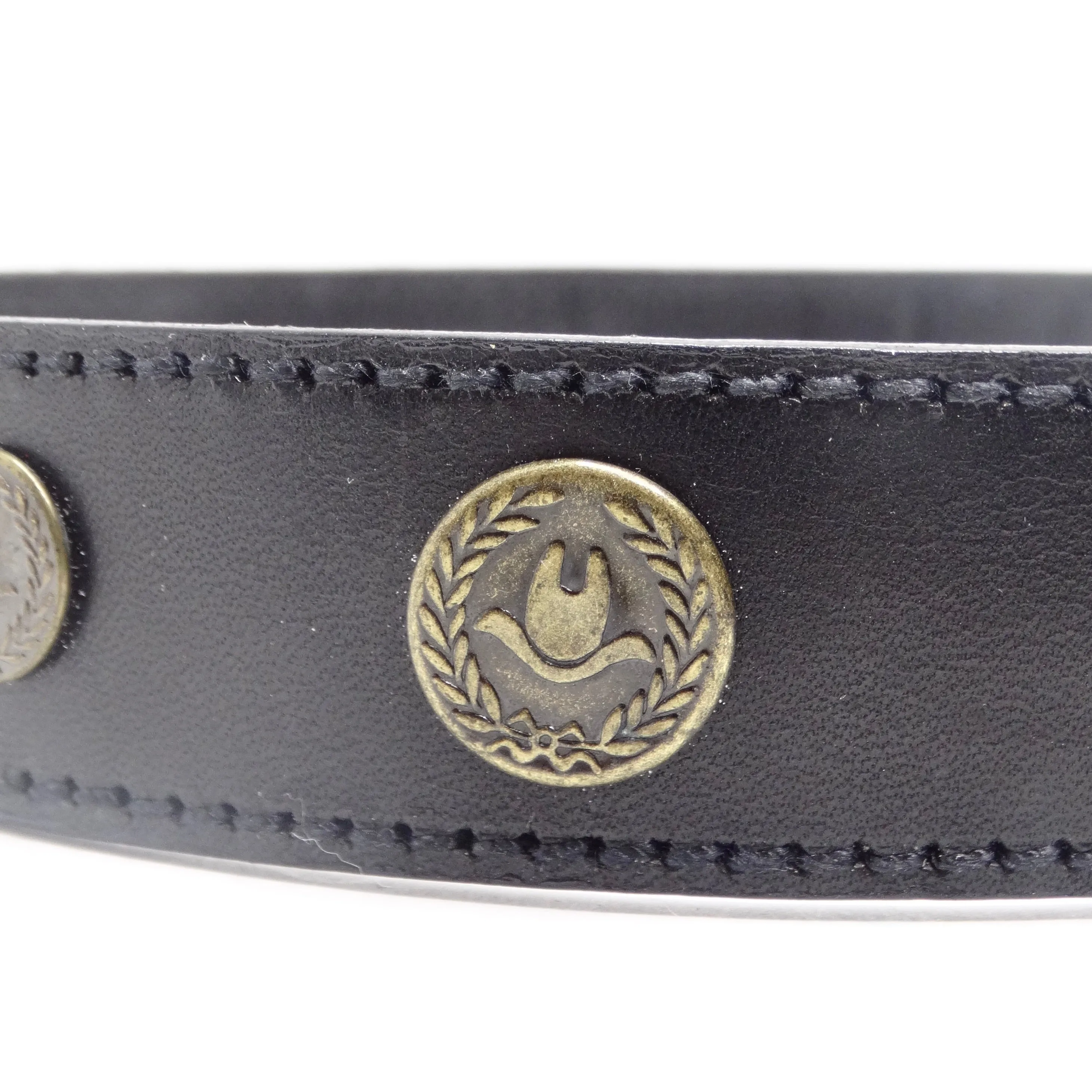 Moschino 1990s Black Leather Belt