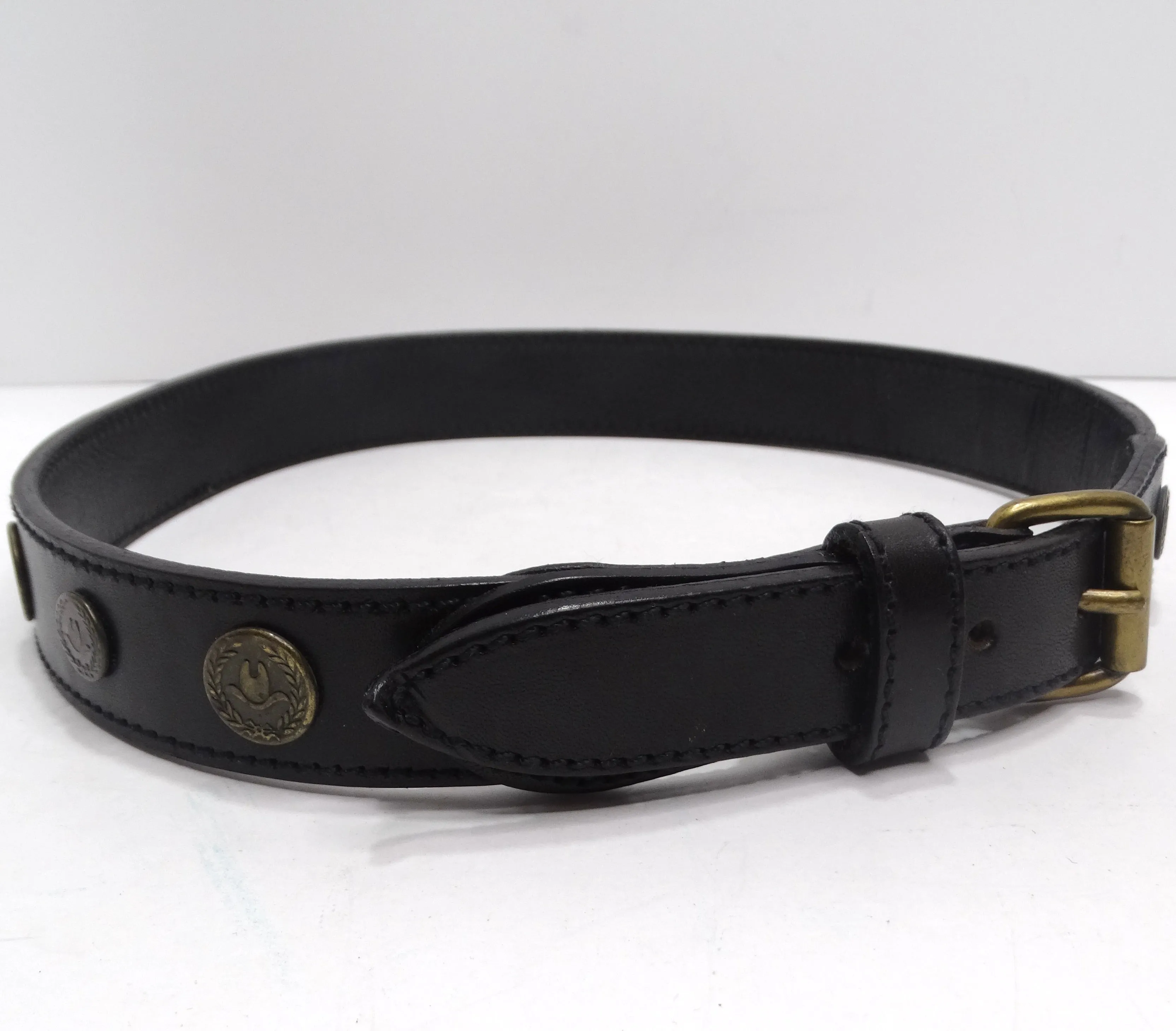 Moschino 1990s Black Leather Belt