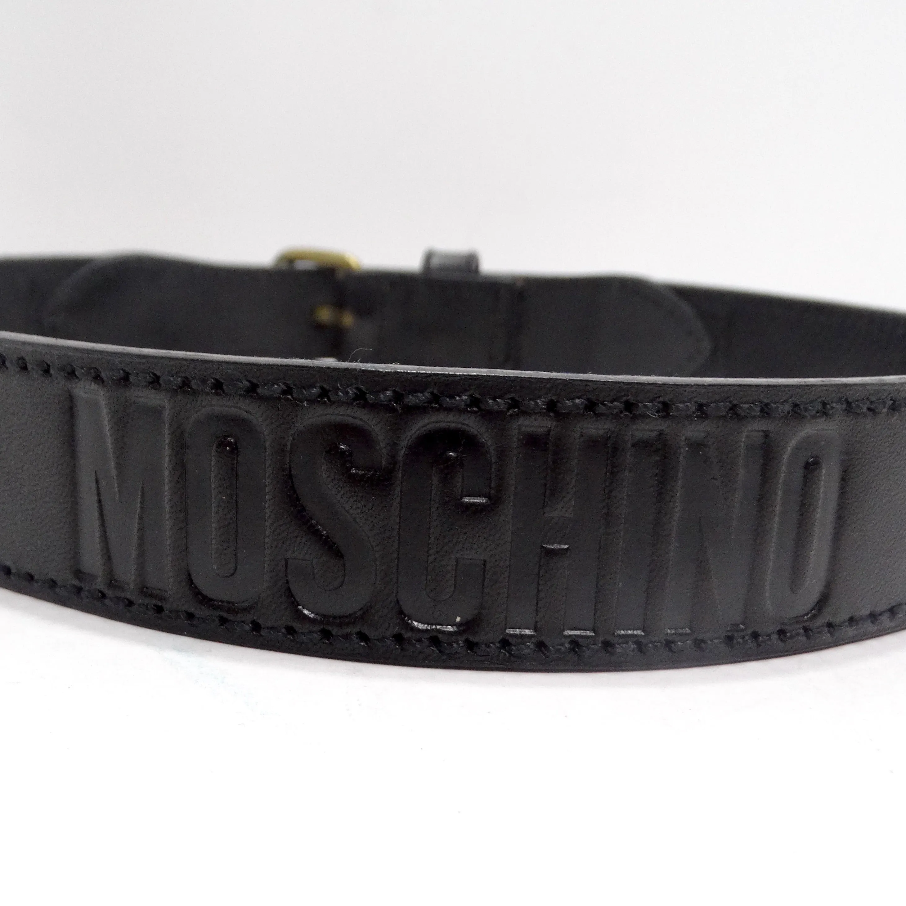 Moschino 1990s Black Leather Belt