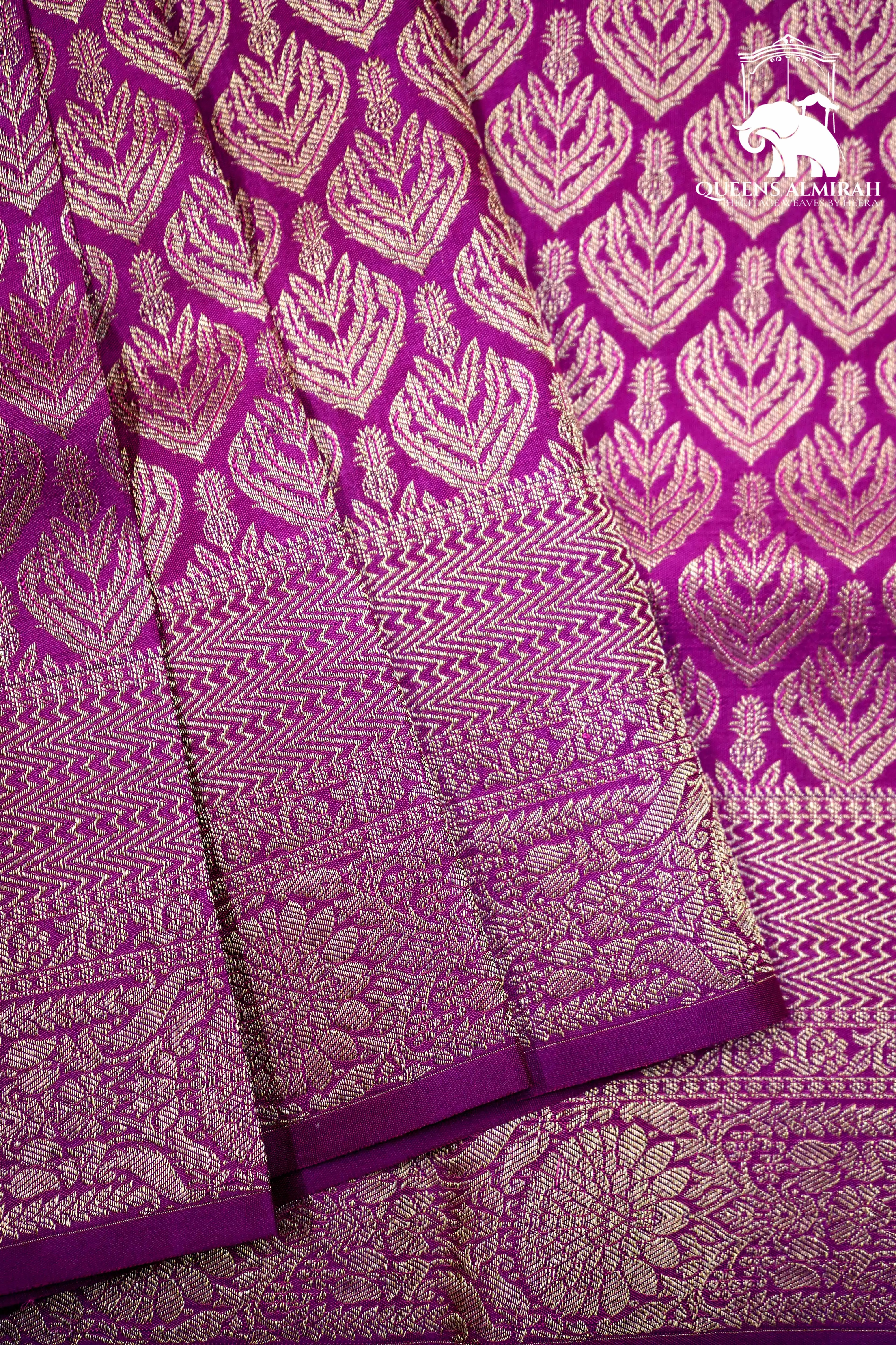 MULLED WINE WITH WOVEN BORDER SOFT SILK SAREE