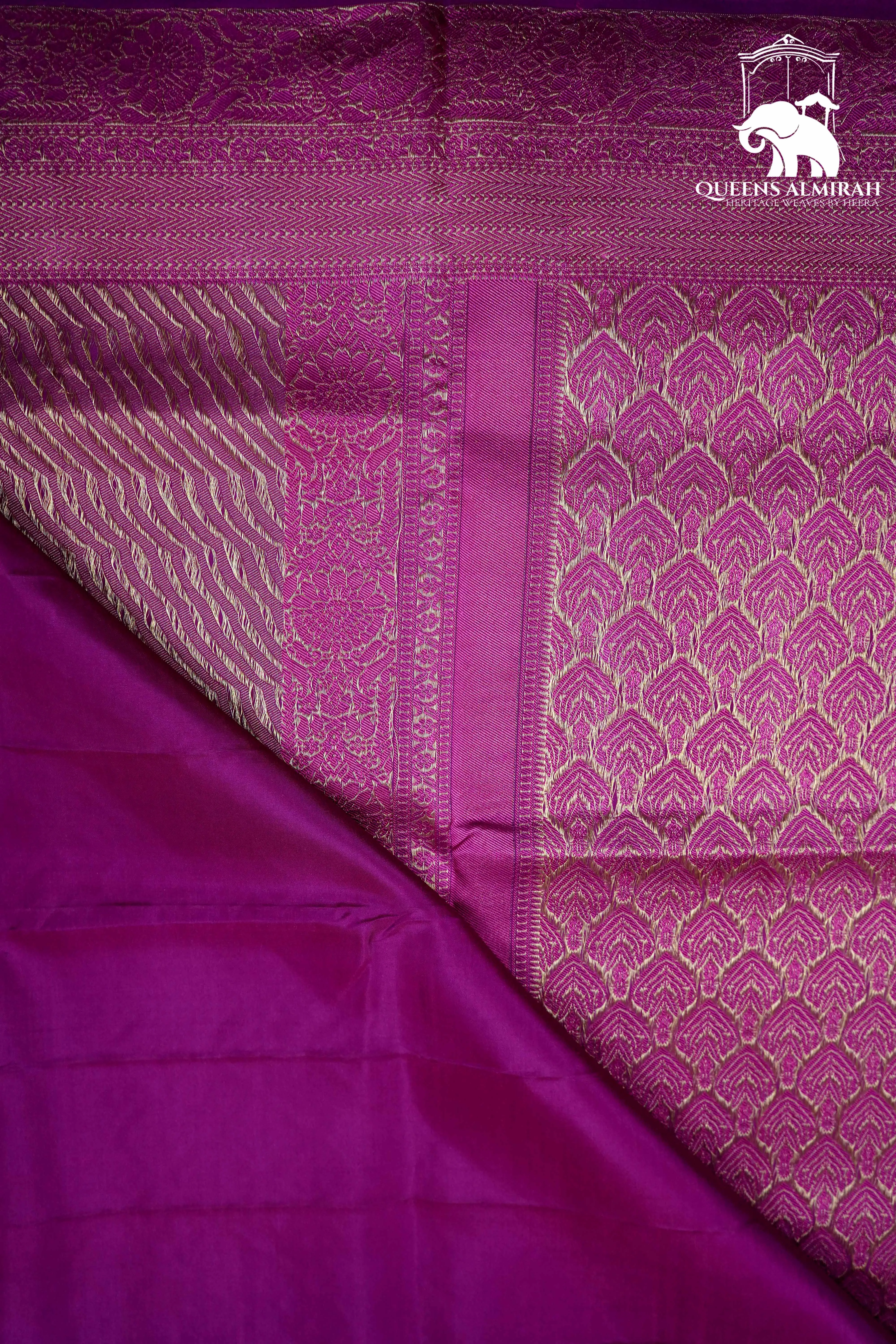 MULLED WINE WITH WOVEN BORDER SOFT SILK SAREE