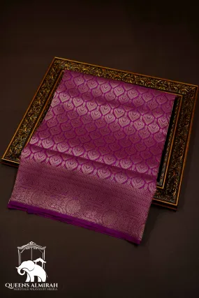 MULLED WINE WITH WOVEN BORDER SOFT SILK SAREE
