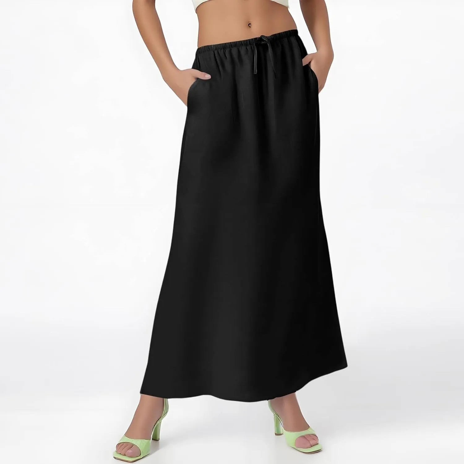 Partys Flowy Long Skirts Ladies Summer Loose Fitting Teen Girls Floral