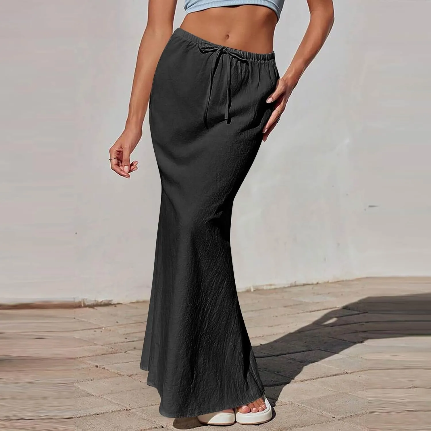 Partys Flowy Long Skirts Ladies Summer Loose Fitting Teen Girls Floral