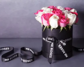 Pink & White Rose Hat Box