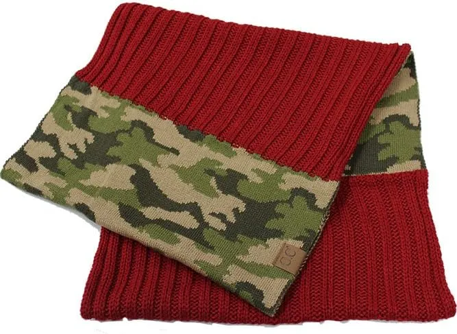 ScarvesMe CC Hot and New Cable Knit Warm Winter Camo Camouflage Infinity Loop Circle Scarf