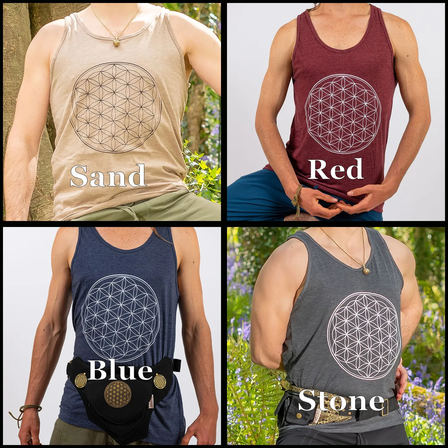 Shiva Singlet - Flower of Life Print