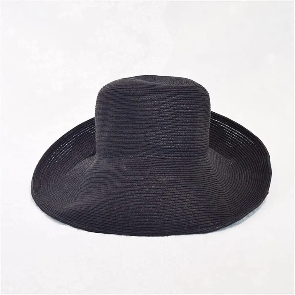 Spring and Wide Eaves Hat Women's Hundred Take Floral Embroidery Flip Brim Sunscreen Face Hat