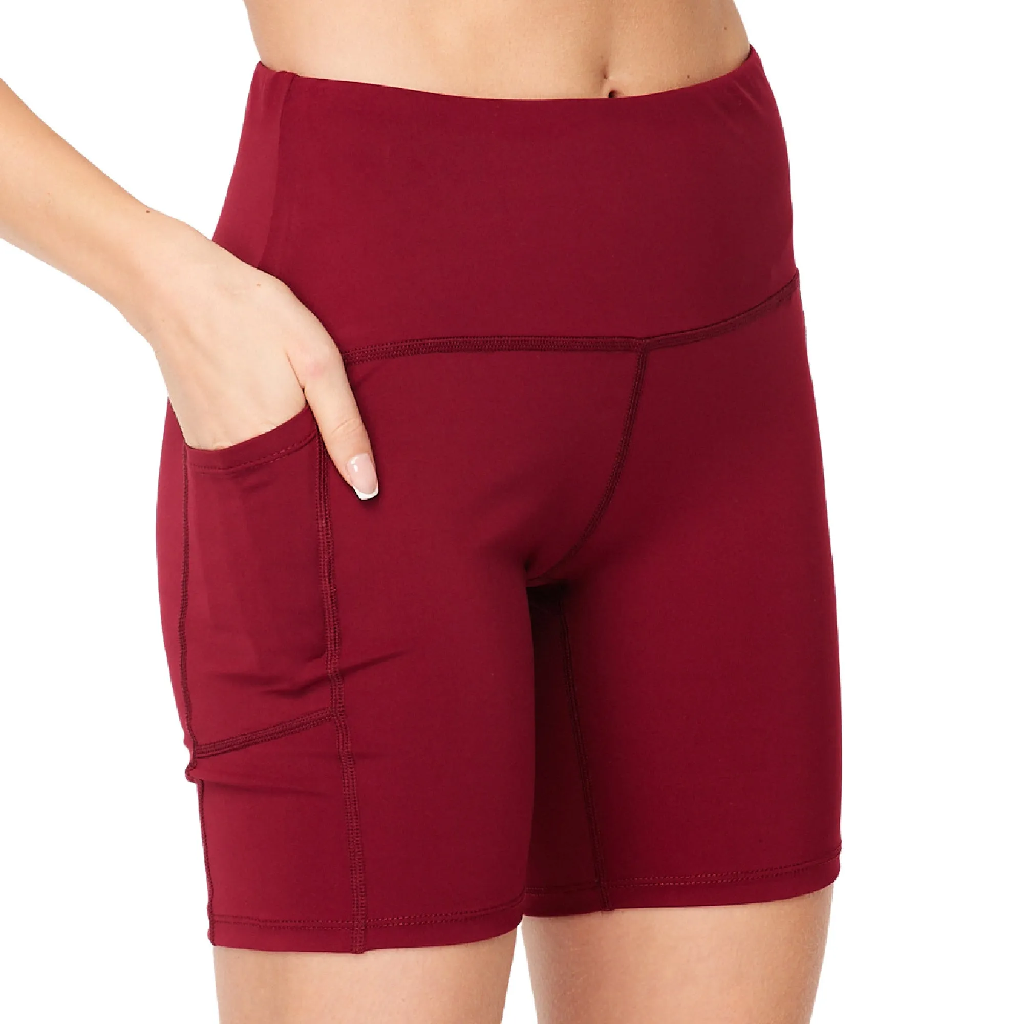 Squat Proof High-Waist Biker Leggings | Cell Phone Pocket (New Fashion)