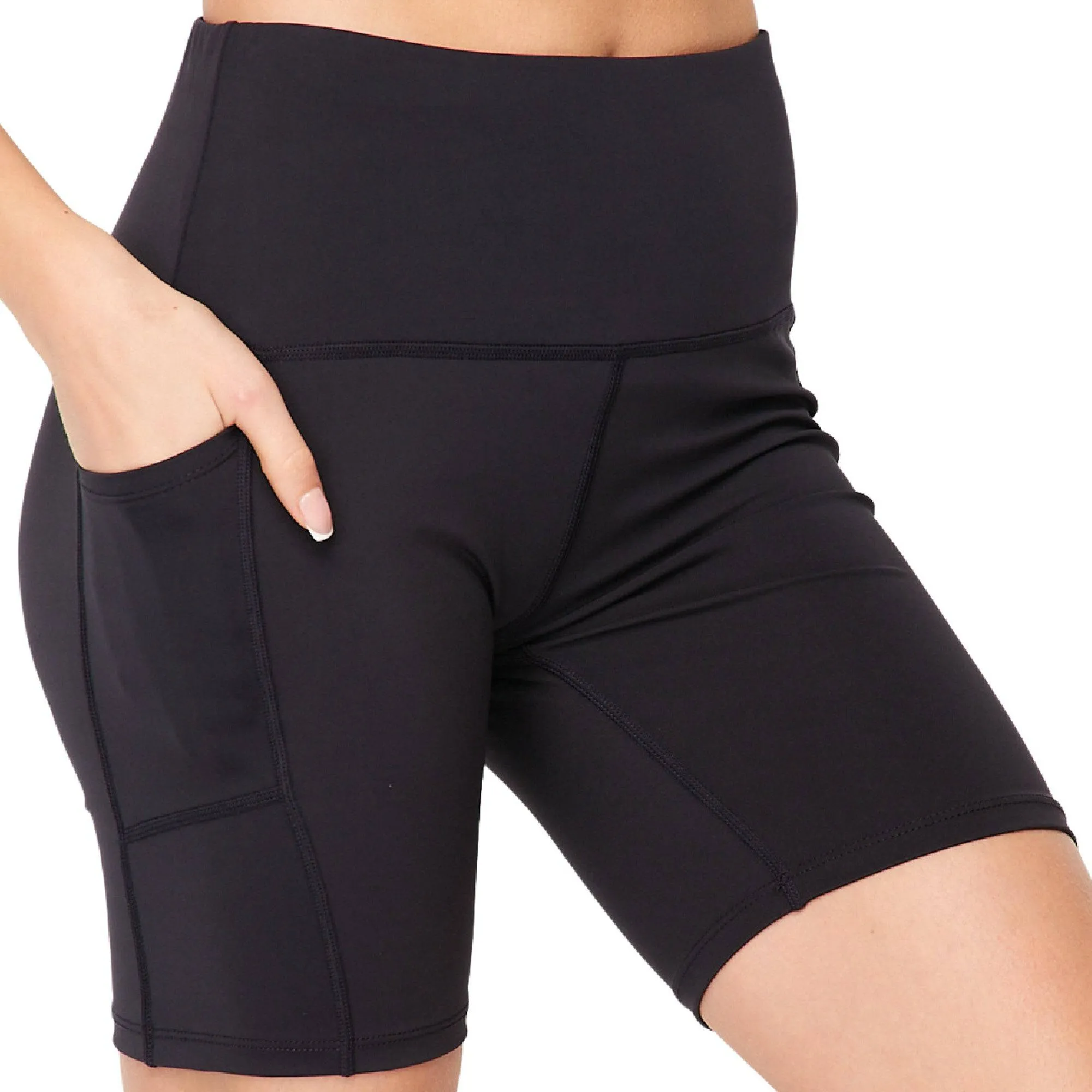 Squat Proof High-Waist Biker Leggings | Cell Phone Pocket (New Fashion)
